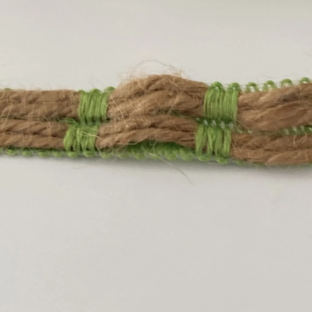 10 Rolls Offray Floral Ribbon Spring Green Jute Brown 1/2 inch